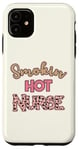 Coque pour iPhone 11 Smoking Hot Nurse Rose pâle Motif guépard