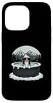 iPhone 14 Pro Max Cool Australian Shepherd in Hot Tub Case