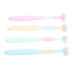 4pcs Three Sided Toothbrush Soft Bristles Three Head Teeth Cleaner Efficient Cl