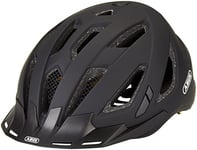 ABUS Casque de ville Urban-I 3.0 MIPS - Casque de vélo avec feu arrière, visière et fermeture magnétique pour la circulation en ville - pour hommes et femmes - Noir Mat, S, S (51-55 cm)