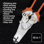 Professional Electrician Crimpe Pliers 10 in 1 Wire Stripping Tool