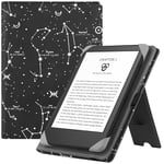 HGWALP Universal Case for 6" eReaders, Folio Leather Stand Cover with Handstrap Compatible with All 6 inch Paperwhite/Paperwhite/Kobo/Tolino/Pocketook E-Book Reader-Constellation