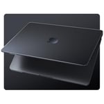 EooCoo Coque Compatible avec MacBook Air 13,6 Pouces Puce M3 M2 2024-2022: Retina 13,6", A3113 A2681 [Identique au Mac Nu] Réduction des Empreintes Digitales, Étui Rigide - Noir Sidéral Mat