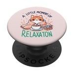 idee cadeau citation drôle relaxation design chat kawaii PopSockets PopGrip Adhésif