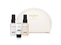 Hvit Kosmetikksett Balmain Professionnel: Reise, Hair Leave-In Balsam, For Nærende, 50 Ml + Fuktighetsgivende, Hårsjampo, For Fuktighet, 50 Ml + Fuktighetsgivende, Hårbalsam, For Fuktighet, 50 Ml