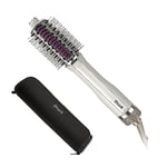 Shark SmoothStyle Heated Brush and Comb with Heat-Resistant Storage Bag, Wet & Dry Modes, Hot Air Brush with 3 Temperatures, Smooth, Soft & Voluminous Finish For All Hair Types, Silk HT212UK