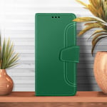 Green Wallet and Video Stand Case for Samsung Galaxy A14 4G and A14 5G