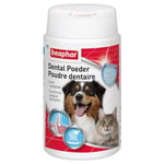 Beaphar - Poudre Dentaire pour Chien et Chat - Nettoyage des Dents sans brossage ni rinçage - Combat la Plaque Dentaire, la Formation de tartre et la Mauvaise haleine - 100% Naturelle - 75g