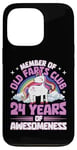 iPhone 13 Pro 24 Years Old Farts Club Unicorn 24th Birthday Funny Case