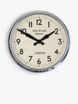 Lascelles Personalised Smiths Analogue Wall Clock, 37cm, Chrome