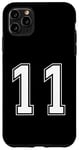 Coque pour iPhone 11 Pro Max Numéro 11 Équipe Junior College Sports Uniforme numéroté