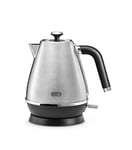 De'Longhi Distinta X Design 1.7L Rapid Boil Metal Kettle, Stainless Steel, Anti-Limescale Filter, Cord Storage KBI3001.M - Brushed Steel