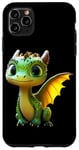 Coque pour iPhone 11 Pro Max Dragon Petit Bébé Vert Dragon Doux Dragons