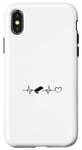 Coque pour iPhone X/XS Table de Air Hockey Heartbeat Heart Air Hockey