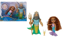 Disney The Little Mermaid Movie 6" Ariel & King Triton Figure Playset new