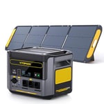 VTOMAN FlashSpeed 1000 Station Électrique Portable 828Wh avec Panneau Solaire 220W, Batterie LiFeP04 Générateur Solaire de Sortie/entrée 1000W AC, Capacité évolutive 2376Wh pour Maison/Camping/RV