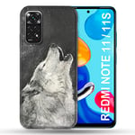 Coque pour Xiaomi Redmi Note 11 / 11S Animal Loup Hurlement