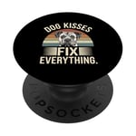 Dog Kisses Fix Everything pour un propriétaire de chien PopSockets PopGrip Adhésif