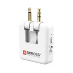 Adaptateur sans fil Skross Bluetooth pour Avion ou Voiture Connection pour entrée et sortie de son Blanc