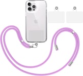 Packcordon Universel Pour Mobile [Mauve] + 2 Patchs De Fixation Supplémentaires Et Sangle De Suspension Amovible Réglable Et Résistante Compatible Avec Toutes Les Marques De Télé[One140547]