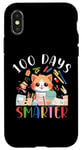 iPhone X/XS Funny Happy 100 Days Of School Art for Men Women Kids Cat Case