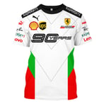 Ny F1 Ferrari racing dräkt team version casual rund halsad kortärmad topp white M