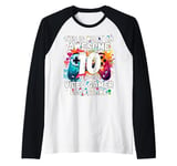 Gaming Vintage 10th Birthday 10 Ten Year Old Boy Girl Gamer Raglan Baseball Tee