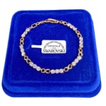 Bracelet Tennis 4mm Infini Pl. or Jaune 18k avec des Cristaux Swarovski B24