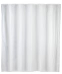 WENKO 20151100 Anti-mould shower curtain single-colour White - anti-bacterial, washable, Polyester, 200 x 180 cm, White