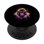 Gorille Criant Gorilles De Gorilles De Singe Meme PopSockets PopGrip Interchangeable