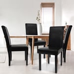 Lot De 4 Chaises Hannah Noires Pour Salle À Manger