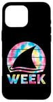 Coque pour iPhone 16 Pro Max 2025 Week Retro Shark Fin Lover Sea Ocean Animal Summer Trip