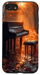 Coque pour iPhone SE (2020) / 7 / 8 Musique Piano Papillon Design Amateur De Piano Musicien