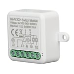 Wifi APP-fjärrkontrollbrytarrelämodul WiFi 2CH-ljusbrytarmodul för Tuya AC 100‑240V