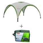 Coleman Water Resistant Event Outdoor Shelter, White/Green, 3 x 3 m + Side Panel for Coleman Event Shelter M 3 x 3 m, High Sun Protection 50+, Water Resistant, Green