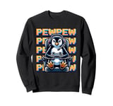 Cute Gaming Penguin Pew Video Game Graphic Men Kids Women Sweatshirt