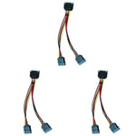 Tlily - 3X 6in Alimentation sata Adapter Cable y Separateur - h / f (Cable D'Alimentation)