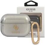 Guess GUAPUCG4GK AirPods Pro-deksel svart/svart Glitter Collection