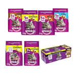 Whiskas Kitten, Adult 1+, Senior 7+ Dry & Wet Cat Food - Chicken, Beef, Tuna 2kg