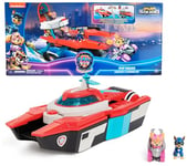 Paw Patrol - La Super Patrouille Le Film - Quartier Général Marine Pup Squad Pat Patrouille - Stella Chase Figurine Pat Patrouille À Collectionner - Pat Patrouille Jouet Voiture pour Enfant 3 Ans et +