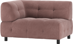 Louis Modulære sofa 1,5-sæder med arm venstre, vævet stof lyserød H73x90x122 cm