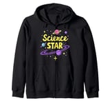 Space and Rocket Science for Kids Fun STEM Space Exploration Zip Hoodie