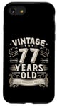 Coque pour iPhone SE (2020) / 7 / 8 Vintage Legend 77 Years Old Limited Edition Men Women Bday