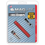 Mag-Lite K3A036 Solitaire Mini Lampe de Poche Métal Rouge 8 cm