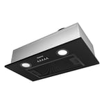 CIARRA CBCB5913A Integrated Cooker Hood 52cm Black Built in Extractor Hood LED Light 3 Speeds Undercabinet Extractor Fan