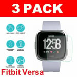 3x Genuine Tempered Glass Screen Protector For Fitbit Versa-fitness Smart Watch