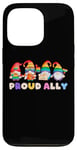 Coque pour iPhone 13 Pro Proud Ally, Gnomes, LGBT Pride, Rainbow colors, Straight