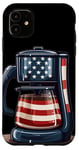 iPhone 11 Funny coffee maker in American style Case