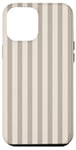 Coque pour iPhone 12 Pro Max Joli motif rayé neutre beige clair lignes verticales