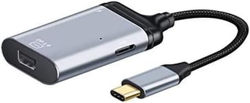 Adaptateur convertisseur USB-C type C vers Mini DP Displayport 4K 2K 60 Hz avec port d'alimentation PD femelle.[V1085]